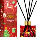 Xcleen Reed Diffuser Set, Gingerbread Joy Christmas Oil Diffuser with Sticks, Home Fragrance Reed Diffuser for Bathroom Office Shelf Decor, Scented Room Fresheners, Holiday Ideal Gift 6.7 Fl.Oz