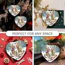 6 x New Year Ornaments - Funny Xmas Gifts for Friends Coworkers Neighbors Family, Unique Ornament Exchange Ideas, Happy New Year 2026 Ceramic Ornaments for Christmas Tree Decorations