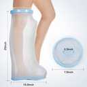 Waterproof Leg Cast Cover for Shower with New Upgraded Non-Slip Padding Bottom,Reusable Sealed Watertight Foot Protector to Keep Wound Covers & Bandages Dry, Perfect Fit for Leg Foot Ankle