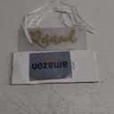 Blulu 6 Pcs Reserved Signs for Wedding Chairs Acrylic Tag Hanging with Ribbon for Wedding Reserved Signs for Important Events Church Pews Chair and Restaurant(Gold)