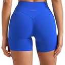 Womens High Waist No Front Seam Scrunch Butt Biker Shorts 5 Inches V-Back Scrunch Booty Gym Workouts (XX-Small, Black)