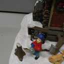 MOMENTS IN TIME Light Up Sugar Shack Christmas Village House Hand-Painted Polyresin Cabin Scene with Horse & Dog, Winter Holiday Dcor, Battery Operated Warm LED Lights