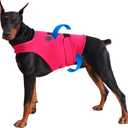 Dog Anxiety Vest - Skin-Friendly Calming Shirt for Thunder, Fireworks, Vet Visits & Separation Anxiety – No Medicine or Training Needed – Suitable for  Dogs, XL-Chest(22"-34.6"), Rose 