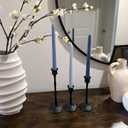 Vintage Metal Candlestick Holders, Set of 3 Black Candle Holders for Candlesticks Antique Taper Candle Stand Candle Sticks Holder for Housewarming Wedding Mantelpiece Table Centerpiece Decor