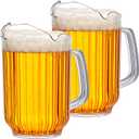 Amazing Abby - Cheerly Beerly - 2-Pack Unbreakable Plastic Beer Pitcher (60 oz) with 3 Spouts, Restaurant-Grade Polycarbonate Beverage Dispenser, Dishwasher-Safe, Great for Beer, Sangria, and More