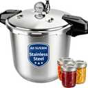 Canning Pressure Cooker Stainless Steel, 23 Qt Pressure Canner with Pressure Gauge, Ollas De Presión Para Cocinar, Induction Compatible, Canner Rack Included