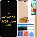 Screen Replacement LCD Display Touch Digitizer Assembly for Samsung Galaxy A51 2019 SM-A515 A515F A515U 6.5" (Black)