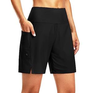 G Gradual Women's 7" Long Swim Board Shorts High Waisted Quick Dry Beach Swimming Shorts for Women with Liner Pockets(Black,XXL) G Gradual Women's 7" Long Swim Board Shorts High Waisted Quick Dry Beach Swimming Shorts for Women with Liner Pockets(Black,XXL)