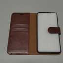 MONASAY Wallet Case Fit for Samsung Galaxy S25 5G, [Lens & Glass Screen Protector Included] [RFID Blocking] Flip Folio Leather Cell Phone Cover with Credit Card Holder, 6.2 inch, Brown