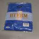 BTFBM Womens Short Sleeve Tops 2025 Summer Casual Crew Neck Oversized Sweater Solid Color Ribbed Knit T Shirts (Blue, L)