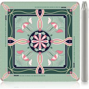 Mahjong Mat, 31.5x31.5 Inch Neoprene Table Mat, Anti-Slip Noise Reduction Waterproof Easy Clean, Shipped Rolled Without Wrinkles, with Rules and Carrying Bag for American Mahjong Tabletop Games