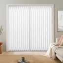 LazBlinds Light Filtering Vertical Blinds Replacement Slats Polyester Fabric for Sliding Glass Door, Patio & Windows, 82.5"x3.5", 20 Pack, White