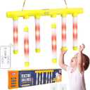 OCES Reflex Stick Game, Reflex Light-Up Sticks Reaction Training Hand Speed Challenge Game, Upgrade Hand Eye Coordination Training Toy Remote Control 3 Adjustable Speed (Light-Up Yellow)