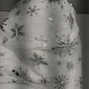 Merry Christmas Throw Blanket, Silver Snowflake Foil Print Throw Blankets, White Winter Fluffy Fleece Blanket for Couch Warm Bed Napping Flannel Blanket for Sofa Bedroom Gift Xmas Decor, 50" x 60"