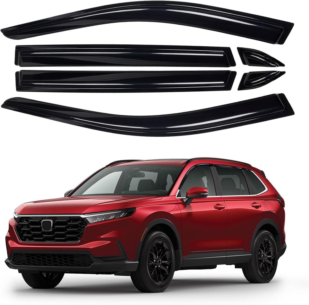 Canvcle Window Visors Rain Guards for 2019-2025 Toyota RAV4 Accessories, Outside-Mount Tape-On Side Window Wind Deflectors Vent Visors Shades Rainproof 6PCS