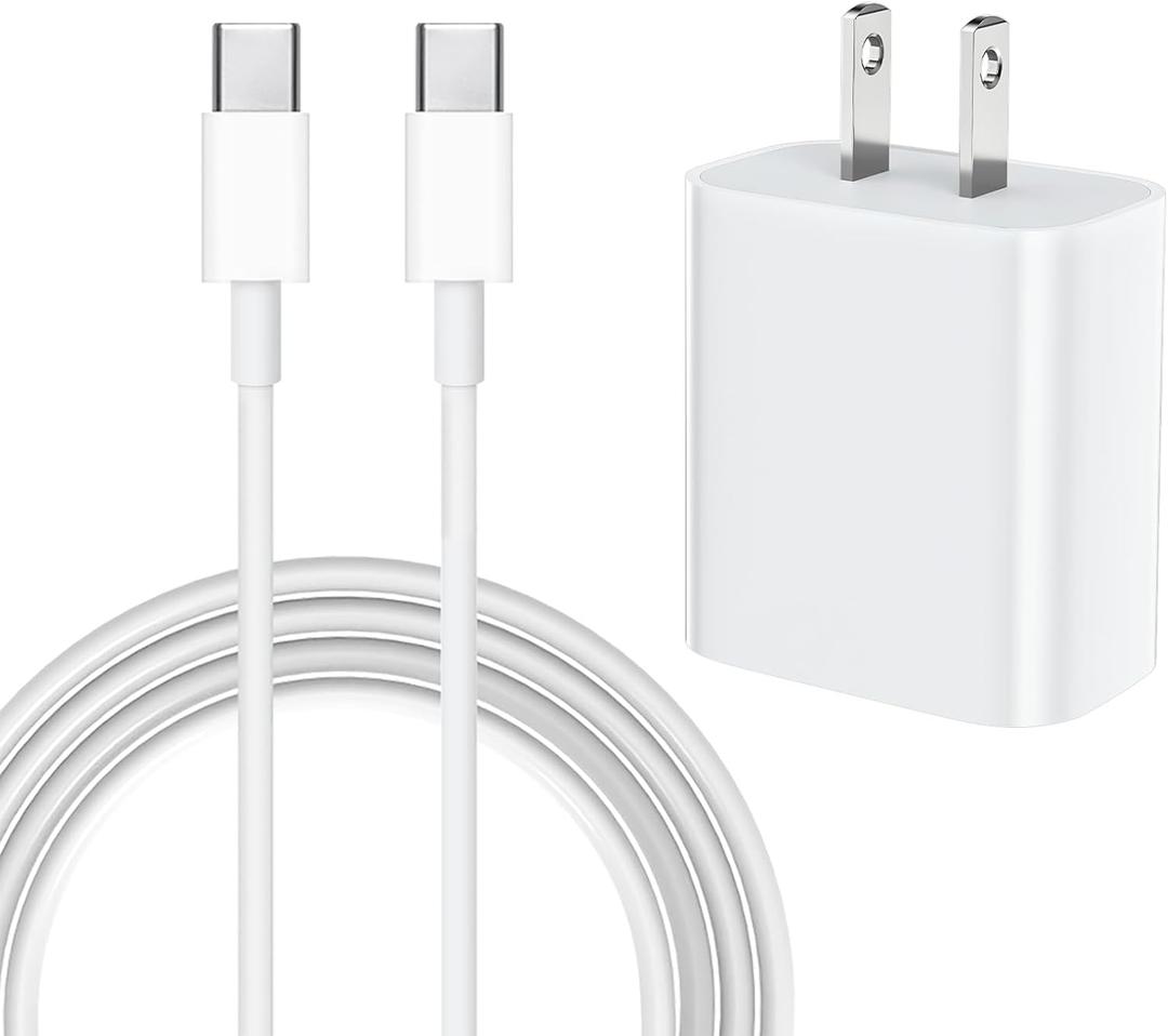 for iPhone 15 16 Charger Type C Fast Charging, 20W USB C Charger Block Cord for iPhone 16/15 Pro Max, iPad, Airpods 4, with 6FT Long USBC Cable