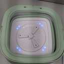 Portable Washing Machine, 15L Foldable Mini Washer & Spin Dryer, Collapible Compact Washer, Small Folding Laundry Washing Machine, Socks, Baby Clothes, Underwear, Dorm, Camping, Apartment, Pure Green