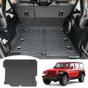 Utiiy Cargo Mat Compatible with 2018-2025 Jeep Wrangler JL Unlimited 4 Door 4X4, Cargo Liner Rear All-Weather Protection Trunk Liner for 2024 Jeep Wrangler JL/JLU Accessories