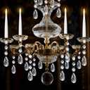 Thyle 12 Pack Christmas Tree Candles with Remote Timer Christmas Tree LED Candles with Crystal Xmas Crystal Drop Pendants Ornaments for Home Xmas Flickering Flameless Party Decor (Clear,Classic)