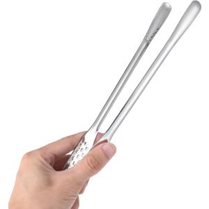 Kitchen Tongs Stainless Steel BBQ Tongs Locking Grill Heat Resistant Metal Food Ice Tong Heavy Duty Non-Stick Cooking Tong for Cooking Grilling Barbecue Appetizers Salad Buffet