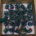 Minetom C9 Multicolor Christmas String Lights, 25FT 25 Blubs Bright & Warm Outdoor Christmas Lights, Long Life C9 String Lights for Tree Patio Gazebo Wreath, Multicolor Green Wire