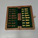 Ajuny Magnetic Travel Chess Set - Handcrafted Acacia Wood, Foldable Board with Elegant Storage for All Ages (7x7)