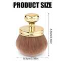 3 x Large Self Tanning Brush, Oval Body Makeup Tan Brush with Wide Brush Head Self Tanner Brush Applicator Sunscreen Brush for Makeup Legs Arms Face Body (Gold)
