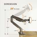 Claiks Single Monitor Mount for Max 49 inch Screens Stand up to Max 44 lbs, Ergonomic Gas Spring Heavy-Duty Adjustable Monitor Arm, with Clamp and Grommet Base, VESA Mounting Holes 75&100mm, Black