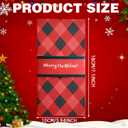 Handmade Christmas Gift Card Booklet 1 Pack, Red Plaid Gift Card Holder with Merry Christmas Text, (1)