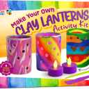 Light-up Clay Lanterns Making Kit Activity for Kids & Tween Girls Ages 8-14 Year Old - Best DIY Arts & Crafts Kits Christmas Gifts - Creative Craft Toys for Preteen & Teenagers Art Projects (Lanterns)