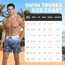 Men's Swim Trunks with Compresssion Liner 7" Swimwear Board Shorts 2-in-1 Bathing Suits with Zipper Pockets (Blue, XL)