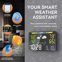 Weather Station with Wi-Fi Direct Connection, No App Required, Indoor Outdoor Temperature Display, Wireless Forecast
