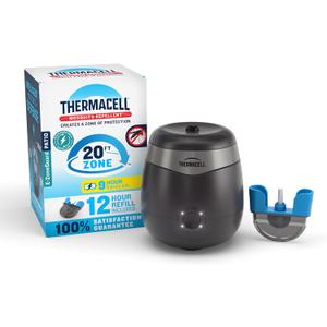 Thermacell Mosquito Repeller E-Series Rechargeable with 20' Mosquito Protection Zone; Up to 9-Hr Battery Life; Includes 12-Hr Refill; Flame or Scent; DEET-Free Bug Spray Alternative