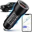 Car GPS Tracker & Charger, GPS Tracker for Vehicles, GPS Locator for Anti-Theft & Real-Time Parking Location, No Monthly Fee, No SIM Card, Only with iOS, Perfect for Cars Trucks Family Fleets