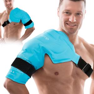 Comfytemp Shoulder Ice Pack Rotator Cuff Cold Therapy Wrap, Gel Packs for Injuries Reusable Hot Cold Compress Shoulder Brace for Pain Relief, Men Women Recovery Item (Large) (Blue)