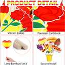 Spain Photo Booth Props, 37pcs Spanish Photo Booth Props, Htabiol Spanish Party Decorations, Spain Decorations for Birthday, Suit for Flamenco Party, Flamenco Theme Birthday, Fiesta Espaa