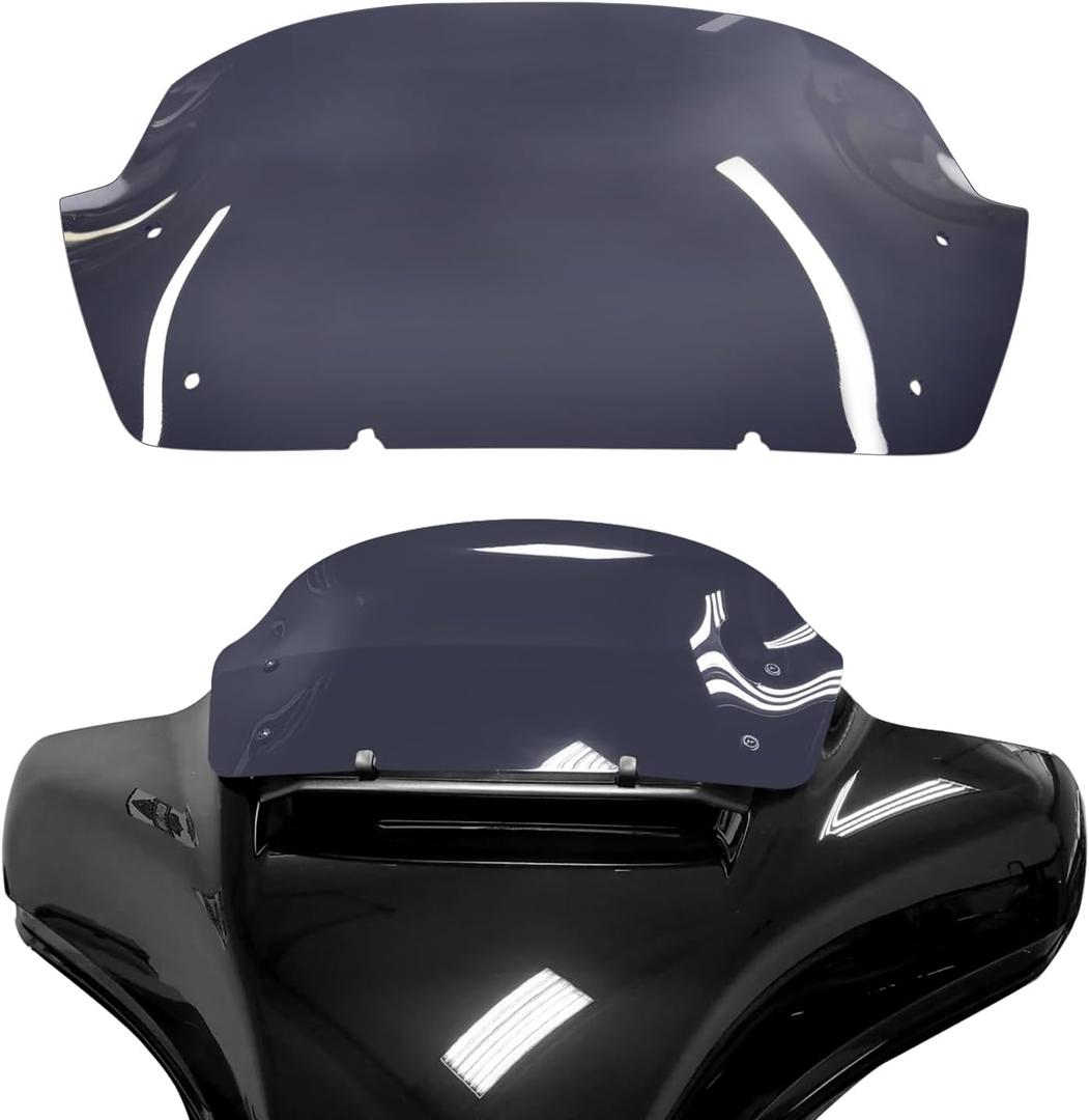 10" Windscreen Windshield Compatible with Harley Davidson Tuoring CVO Street Glide FLHXSE 2023 2024 FLHX/I 2024 for 2023 2024 Road Glide Accessories, Smoke