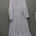 Wear to Work Midi Dress for Women Business Casual A-line Dress Elegance Church Outfits (White)