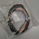 CHLINS 4 Pack Women's Fashion Headbands - Non-Slip Knotted Wide Headbands with Pearl Accents for Yoga, Workout, Daily Styling & Gifts (Multi-Color Set)