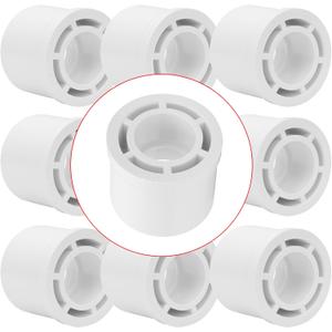 10Pack 1-1/2"x 3/4" PVC DWV Reducing Bush Adapter Pipe Fitting SCH40 PVC Reducer Bushing (Socket x Socket) PVC Pipe Reducing Bushing Fitting for Home Sewer Plumbing