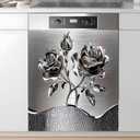 Dishwasher Magnet Sticker Cover Panel Decal Refrigerator Magnetic Sticker Decorative for Kitchen Decoration,Fridge Door Cover,Home Appliances Decor Stickers 23"x26"