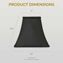 Royal Designs Square Bell Basic Lamp Shade, Black/Gold 7 x 14 x 11.5