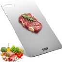 Katuchef Titanium Cutting Board for Kitchen, 100% Pure Titanium Cutting Board Food Grade,Non Toxic chopping board, Dishwasher safe, Easy to Clean Large Size, 15x9.6