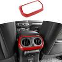 RT-TCZ for Jeep JLU Rear Air AC Vent Cover Trim Frame for Jeep Wrangler JLU 2018-Present for Gladiator JT 2020-Present Red Interior Accessories 4 Doors