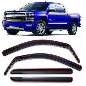 in-Channel Extra Durable Rain Guards Fit for Chevy Silverado/GMC Sierra 1500 2014-2018 Crew Cab,Silverado/Sierra 2500HD/3500HD Crew Cab 2015-2019,Window Deflectors,Vent Shades Visors-4pcs in-Channel Extra Durable Rain Guards Fit for Chevy Silverado/GMC Sierra 1500 2014-2018 Crew Cab,Silverado/Sierra 2500HD/3500HD Crew Cab 2015-2019,Window Deflectors,Vent Shades Visors-4pcs