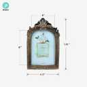 4x6 Vintage Arched Picture Frames, Bronze Antique Photo Frame with Glass Front for Tabletop or Wall, Art Deco (4 x 6 Inch)
