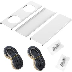3-Pack 20-Inch Window Brackets Kit with 2 Rolls Foam Seals and 8 Metal Locking Screws, Compatible with Gasbye 2025/2026 Dual Hose Model