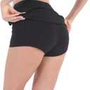 Baihetu Tennis Skirts for Women Mini Skirt with Shorts Golf Skorts Skirts with Pockets Black3 XL (Black, XL)