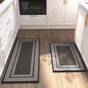 MontVoo Kitchen Rugs Rubber Non-Slip Kitchen Rugs and Mats,Washable Kitchen Mats for Floor,Absorbent Kitchen Runner Hallway, Laundry Room, in Front of Sink, Rubber Backing, 20"x32"+20"x47"