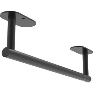 Black Paper Towel Holder Under Cabinet, Self Adhesive or Wall Mounted SUS304 Stainless Steel Paper Towel Holder for Kitchen, Bathroom, Farmhouse, Barbecue and Laundry (Matte Black)